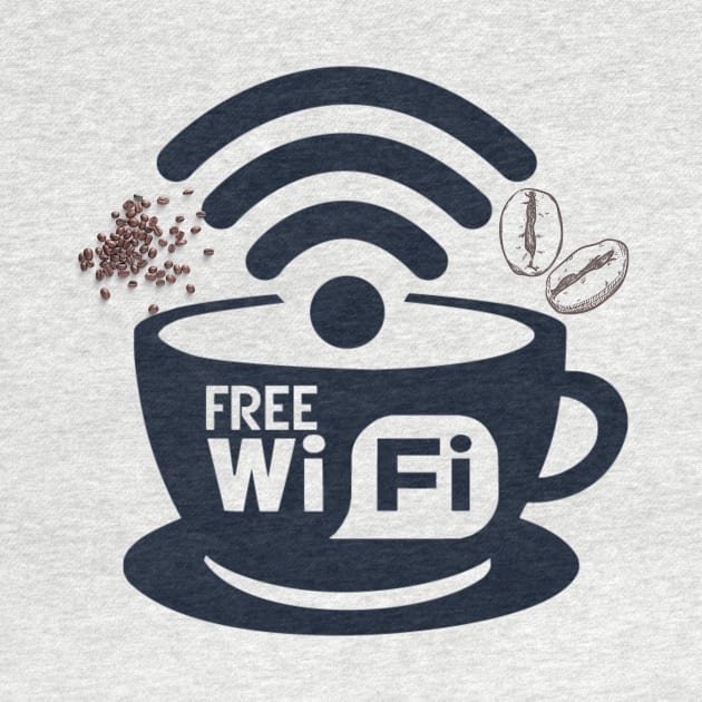 Sticker for business free wifi by semlali55